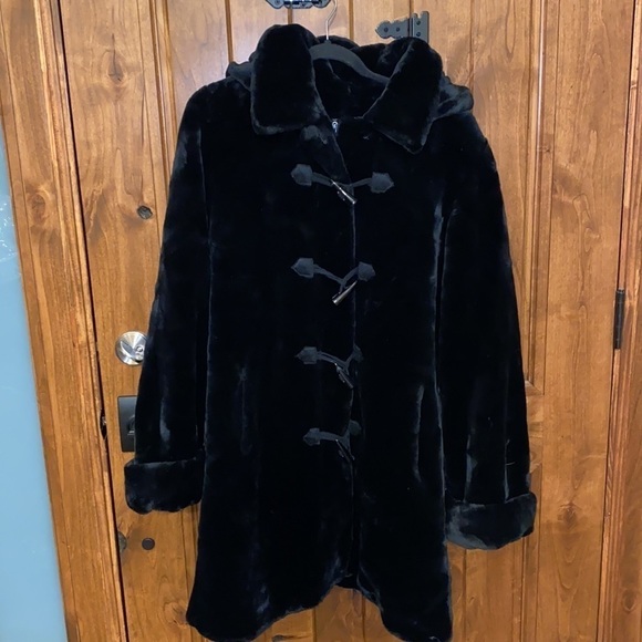DENNIS BASSO Faux Fur Coat - Picture 3 of 14